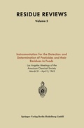 Cover: Instrumentation for the Detection and Determination of Pesticides and their Residues in Foods - Springer