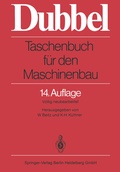 Cover: Taschenbuch f&uuml;r den Maschinenbau - Springer
