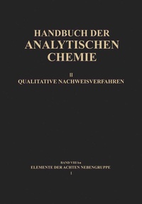 Enlarge image Cover: Elemente der Achten Nebengruppe I - Springer