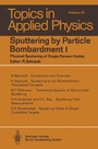 Cover: Sputtering by Particle Bombardment I - Springer