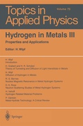 Cover: Hydrogen in Metals III - Springer