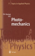 Cover: Photomechanics - Springer