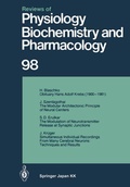 Cover: Reviews of Physiology, Biochemistry and Pharmacology - Springer
