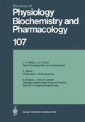 Cover: Reviews of Physiology, Biochemistry and Pharmacology - Springer