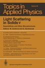 Cover: Light Scattering in Solids v - Springer