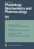Cover: Reviews of Physiology, Biochemistry and Pharmacology - Springer