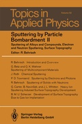 Cover: Sputtering by Particle Bombardment II - Springer