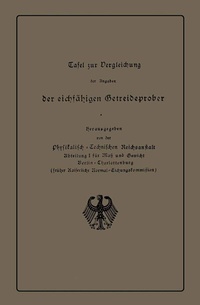 Abbildung von: Tafel zur Vergleichung der Angaben der eichfähigen Getreideprober miteinander und mit anderen Qualitätsangaben von Getreide - Springer