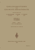 Cover: Quellen und Studien zur Geschichte der Mathematik, Astronomie und Physik - Springer