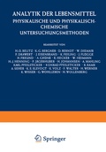 Cover: Analytik der Lebensmittel - Springer
