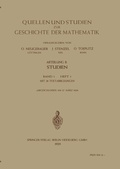 Cover: Quellen und Studien zur Geschichte der Mathematik, Astronomie und Physik - Springer