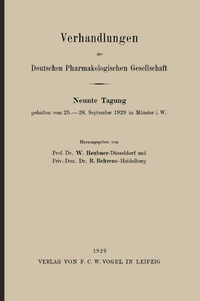 Abbildung von: Verhandlungen der Deutschen Pharmakologischen Gesellschaft - Springer