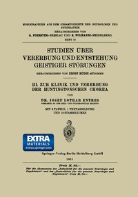 Abbildung von: Studien Über Vererbung und Entstehung Geistiger Störungen - Springer