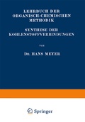 Cover: Synthese der Kohlenstoffverbindungen - Springer