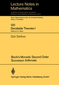 Cover: B&uuml;chi's Monadic Second Order Successor Arithmetic - Springer