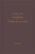 Cover: Handbuch der Verfassung und Verwaltung in Preussen und dem Deutschen Reiche - Springer