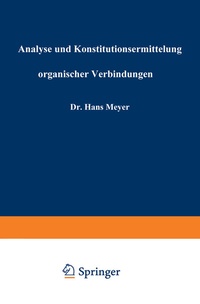 Abbildung von: Analyse und Konstitutionsermittelung organischer Verbindungen - Springer