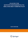 Cover: Analyse und Konstitutionsermittlung Organischer Verbindungen - Springer