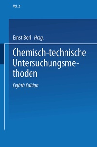 Enlarge image Cover: Chemisch-technische Untersuchungsmethoden - Springer