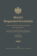 Cover: Merck's Reagenzien-Verzeichnis enthaltend die gebr&auml;uchlichen Reagenzien und Reaktionen, geordnet nach Autorennamen - Springer