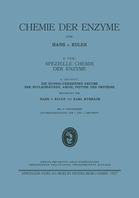 Abbildung von: Die hydrolysierenden Enzyme der Nucleinsäuren, Amide, Peptide und Proteine - J.F. Bergmann-Verlag
