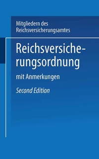 Abbildung von: Reichs-Versicherungsordnung - Springer