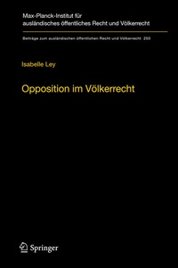 Abbildung von: Opposition im Völkerrecht - Springer