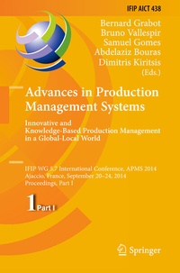 Abbildung von: Advances in Production Management Systems: Innovative and Knowledge-Based Production Management in a Global-Local World - Springer