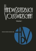 Cover: Handw&ouml;rterbuch der Volkswirtschaft - Springer Gabler