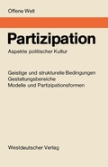 Cover: Partizipation - VS Verlag f&uuml;r Sozialwissenschaften