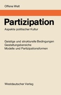 Cover: Partizipation - VS Verlag f&uuml;r Sozialwissenschaften
