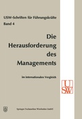Cover: Die Herausforderung des Managements im internationalen Vergleich - Springer Gabler