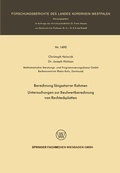 Cover: Berechnung l&auml;ngsstarrer Rahmen / Untersuchungen zur Beulwertberechnung von Rechteckplatten - Vieweg+Teubner Verlag