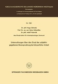 Cover: Untersuchungen &uuml;ber den Grad der subjektiv gegebenen Beanspruchung bei k&ouml;rperlicher Arbeit - VS Verlag f&uuml;r Sozialwissenschaften