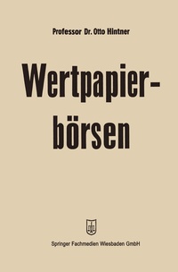 Abbildung von: Wertpapierbörsen - Springer Gabler