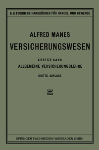 Abbildung von: Versicherungswesen - Vieweg+Teubner Verlag