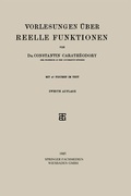 Cover: Vorlesungen &Uuml;ber Reelle Funktionen - Vieweg+Teubner Verlag