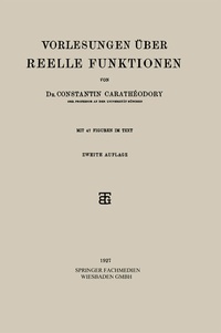 Abbildung von: Vorlesungen Über Reelle Funktionen - Vieweg+Teubner Verlag