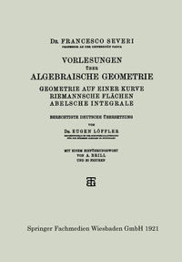 Abbildung von: Vorlesungen über Algebraische Geometrie - Vieweg+Teubner Verlag