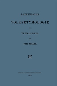 Abbildung von: Lateinische Volksetymologie und Verwandtes - Vieweg+Teubner Verlag