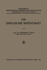 Abbildung von: Die Englische Wirtschaft - Vieweg+Teubner Verlag