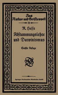 Abbildung von: Abstammungslehre und Darwinismus - Vieweg+Teubner Verlag
