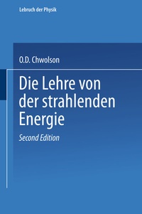 Abbildung von: Die Lehre von der strahlenden Energie - Vieweg+Teubner Verlag