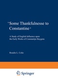 Cover: 'Some Thankfulnesse to Constantine' - Springer