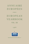 Cover: Annuaire Europ&eacute;en Vol. Xii European Yearbook - Springer