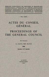 Abbildung von: Actes du Conseil Général / Proceedings of the General Council - Springer