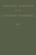 Cover: Annuaire Europ&eacute;en / European Yearbook - Springer