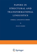 Cover: Papers in Structural and Transformational Linguistics - Springer