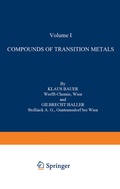 Cover: Compounds of Transition Metals - Springer