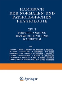 Abbildung von: Fortpflanzung; Entwicklung und Wachstum. 2 Teile. 1926/27 - Springer